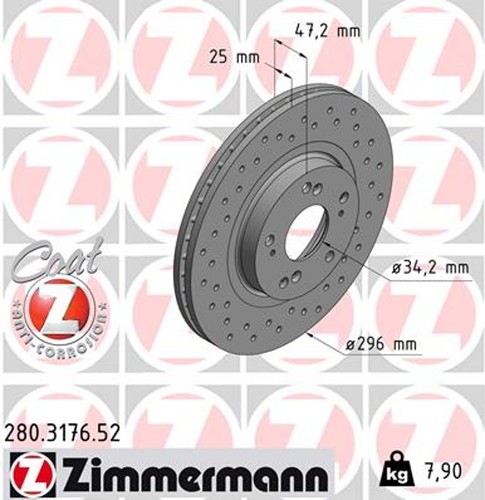 Zimmermann bremsscheibe - 2x,