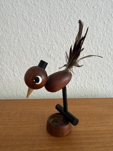 Vogel figur teak 60er - vogel,
