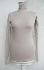 Damen Feinstrick Pullover Rolli braun Gr. S / 36 v. Stradivarius