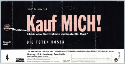 Die toten hosen ticket - die, 1994
