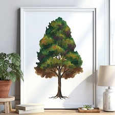 Baum wald schablone malen - baum,
