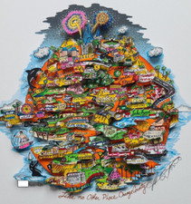 Charles fazzino like - 3d, no