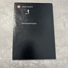 Leica D-LUX 3 Anleitung Bedienungsanleitung Gebruiksaanwijzink Niederländisch