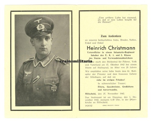Orig sterbebild 305 id - orig.,