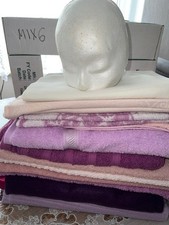 Konvolut LILA Handtücher Badetuch Decke Styroporkopf Tischdeck s Beschreibung