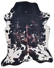 Kuhfell Teppich Emilia, veganes Rinderfell Imitat, waschbar, rutschfest