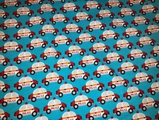 Jerseystoff blau Polizeiautos 1,20 m breit + 1,00 m hoch zzgl. Anhang