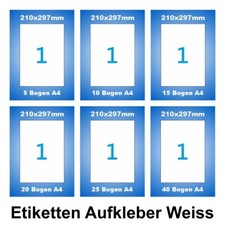 Din etiketten weiß - a4,