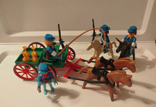 Playmobil Western 4 Soldaten ACW General Sergant Nordstaaten 4 Pferde Kutsche