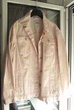 JENNYFER COLLECTION BASIC DAMEN JEANSJACKE DENIM JACKET PASTELL ROSA L 40 NEU