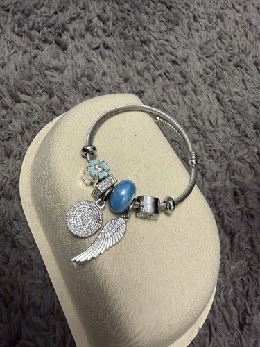Silberfarbenes charm armband - silberfarbenes, charm-armband