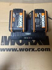 WORX 20V 2Ah Akku 2 Stück und Ladegerät - Schwarz/Orange