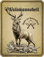 Blechschild Waidmannsheil