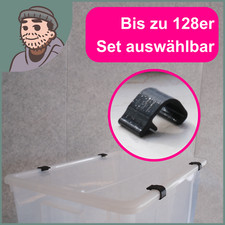 4x - 128 Verschluss Clips kompatibel mit Ikea Samla Box (5L, 11L, 22L, 45L, 65L)