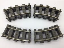 Lego City 9V Schienen Set 16 x Kurve / Gebogen Dark Grey Lok Zug Train Eisenbahn