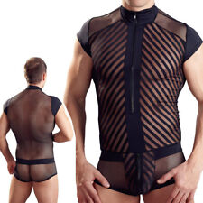 Herren Body Einteiler Netz Unterwäsche durchsichtig sexy Dessous "Freestyle"C23