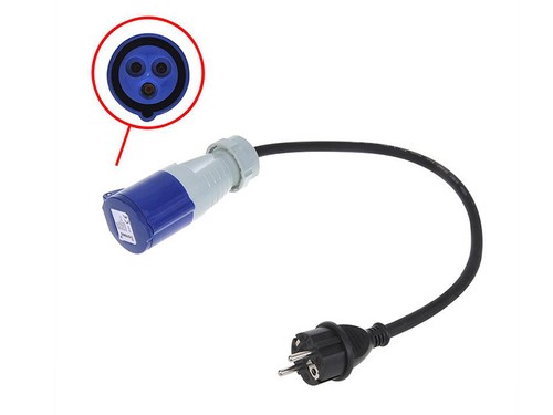 Cee adapter kabel 40cm - adapter,