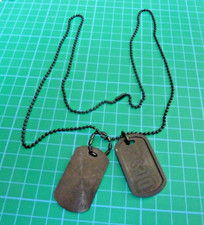 DIESEL Herren Kette Erkennungsmarke Halskette schwarz vintage used 74cm TOP