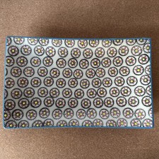 Servierplatte TABLE PASSION Collection Bohème – handbemalt – rechteckig 28×17 cm