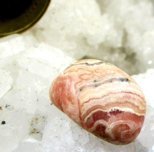 Rhodochrosit trommelstein - rhodochrosit,