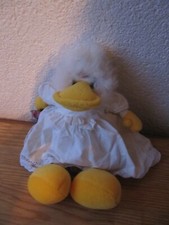 Nici Design Ente Emma Paula Kleid weiß 30 cm Stofftier Plüschtier Schlenkertier