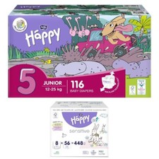 bella baby Happy Windeln Box Gr.5 Junior 12-25 kg + 8er Pack Feuchttücher