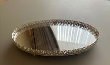 silber tablett oval, söz nisan tepsi, Verlobung, Spiegel, Silber, Gümüs