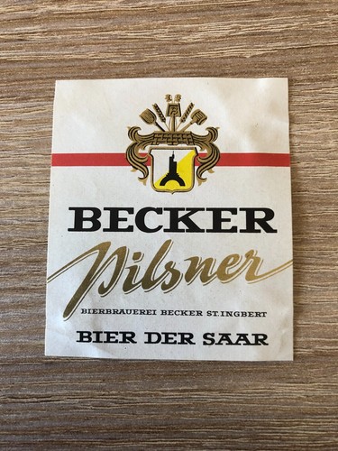 Bieretikett brauerei becker - bieretikett,