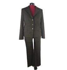 GIL BRET Anzug 38 Stretch Schurwolle Classic Hosenanzug Business Braun