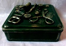 Nähbox, Nähkästchen, Schneiderbedarf, Nähzeug, Handmade, Brokante, 