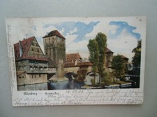Ansichtskarte Nürnberg Henkerssteg 1900