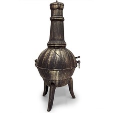 B-Ware Terrassenofen Kamin 'CHIMENEA' Ofen Gussofen Terrassenkamin Gartenofen