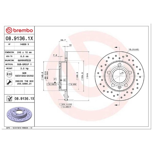 Bremsscheibe hinten für - 2x,