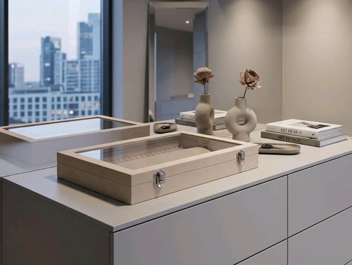 Schmuckkasten ketten beige - schmuckkasten,
