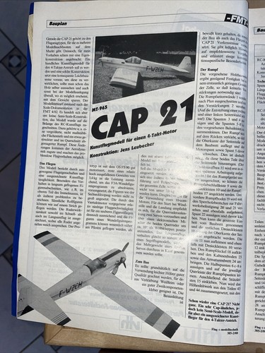 Bauplan für motorflugzeug cap - bauplan,