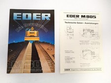 2x Prospekt Eder M805 Hydraulikbagger Mobilbagger 1980er Jahre
