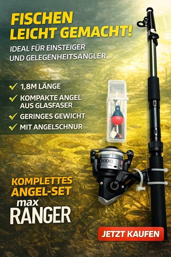 Neu teleskop angel - set, cm
