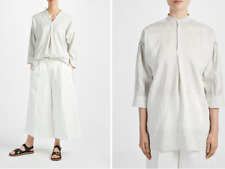 JOSEPH-Phila Slub Stripe Blouse-Bluse-Hemd-Shirt-Leinen-Seide-creme-S-deut.36