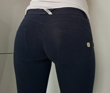 Freddy wr up M 38 Dunkel Blau Push-up Reg Waist Ca 7/8 Länge Leggings Top Zust