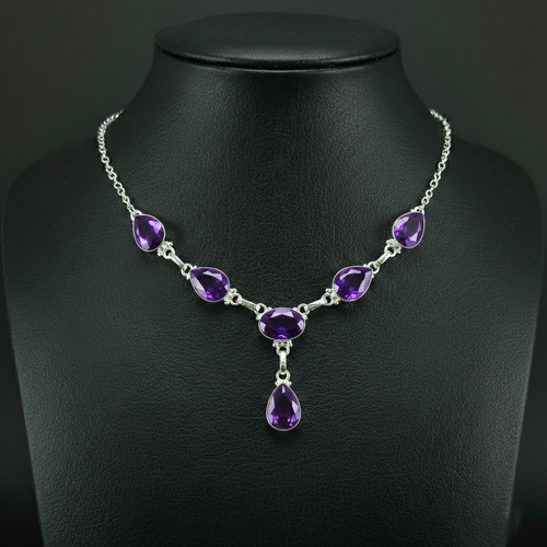 Amethyst edelstein handarbeit - amethyst,