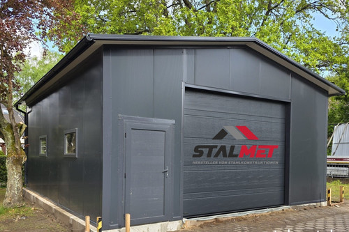 Isolierte blechgarage 7x9x4m - +,