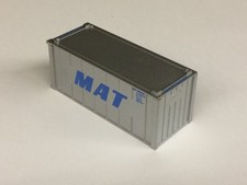 Wiking Alu-Container 20ft MAT o.Schlitz silber lack Grundfarbe gelborange  (424)