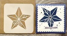 Schablone Stencil* Schnörkel-Stern * Hintergrund Kartengestaltung Weihnachten