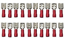 Flachsteckhülse 20 Stück rot