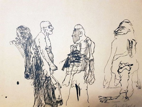 Lithographie alfred hrdlicka - alfred,