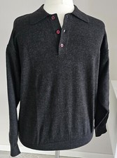 Herren Pullover -Polokragen und Knöpfe - Feinstrick- Barisal - graumeliert -XXL
