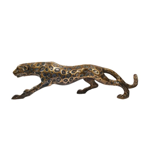 Große leopard metall - metall, statue