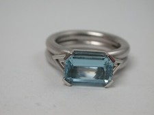 schwerer Ring Weißgold 750