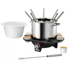 Unold 48645 Elegance schwarz/silber Fondue Elegance 1000 Watt Edelstahl Topf