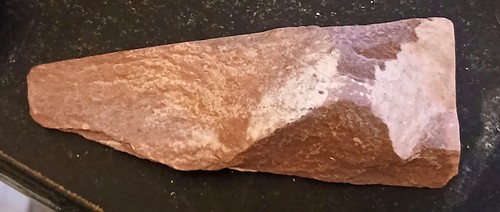Catlinite pipestone peacepipe - pipestone,